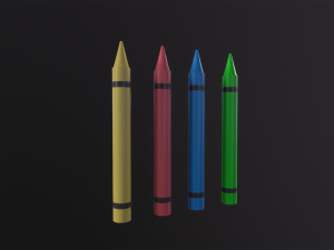 Crayons crayon Model 3D