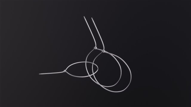 Zip Ties 3D Model .c4d .max .obj .3ds .fbx .stl .blend 