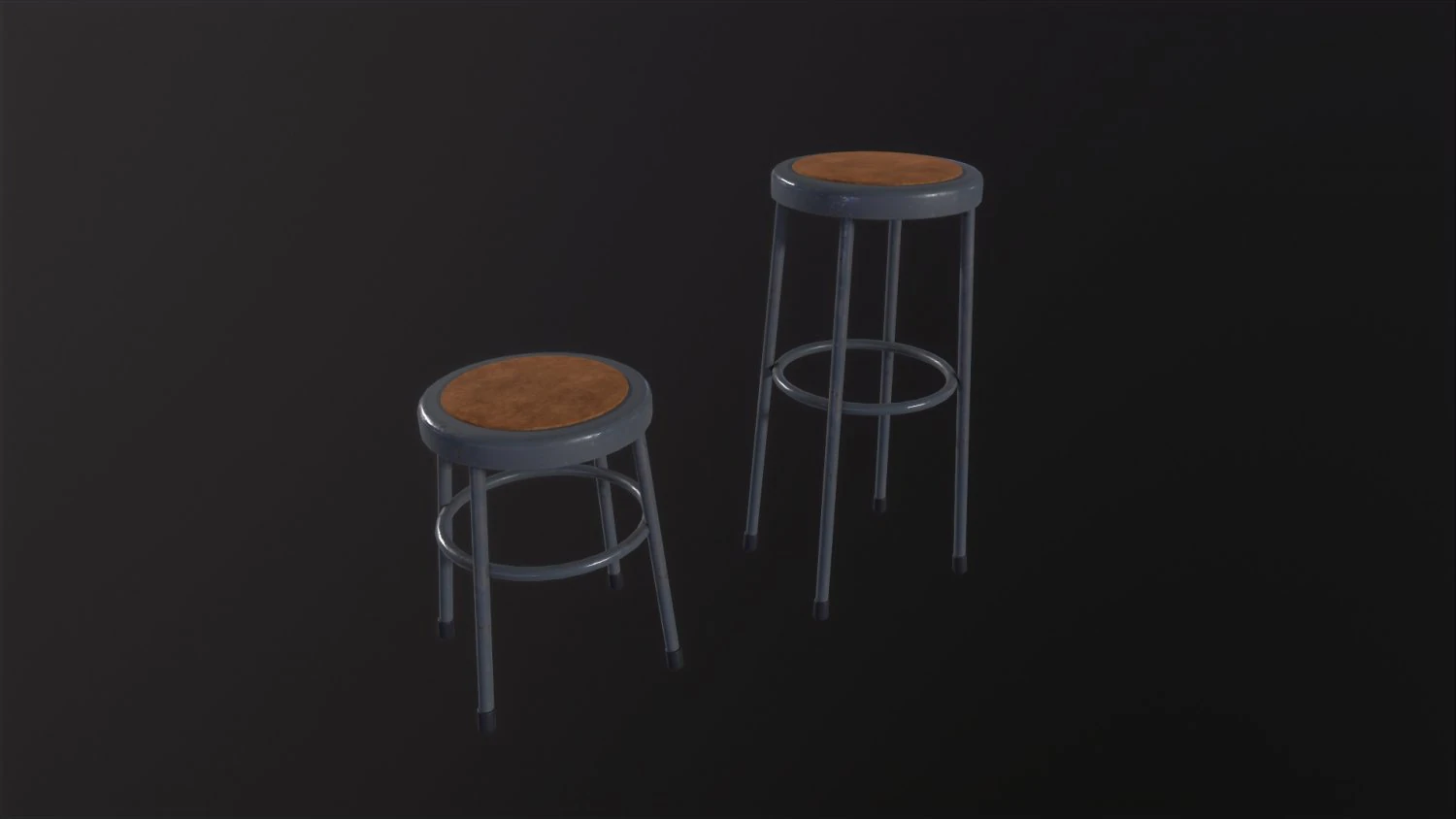 Lab Stools 3D Model .c4d .max .obj .3ds .fbx .stl .blend