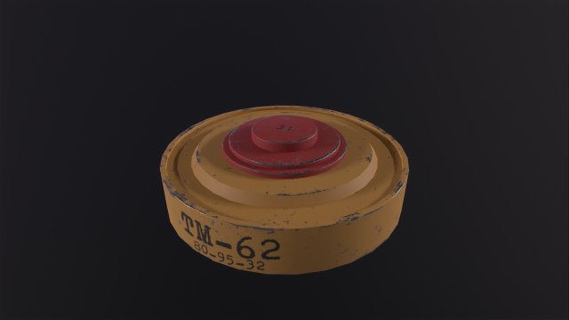 TM-62 Land Mine Modelo 3D .c4d .max .obj .3ds .fbx .stl .blend 
