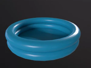 Şişme İki Halkalı Havuz 3D Model