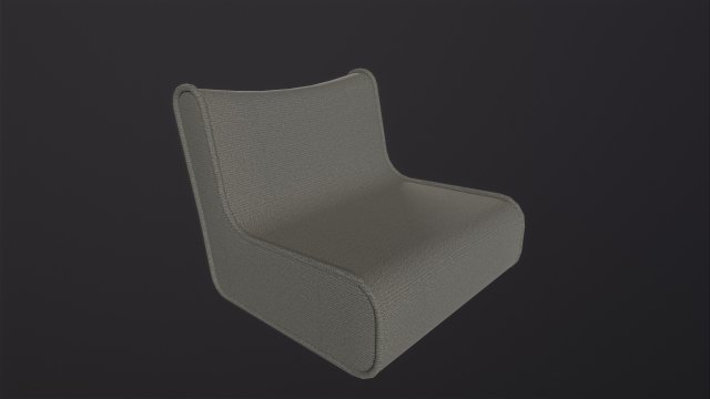 Bag Lounge 3D Модель .c4d .max .obj .3ds .fbx .stl .blend 