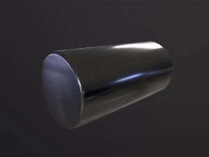 Zilveren cilinder 3D Model