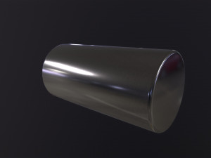 Silver Cylinder Model 3D