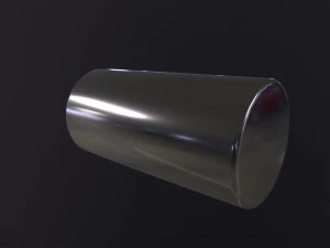 Srebrny cylinder Model 3D