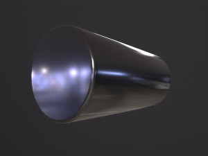 Silver Cylinder Model 3D