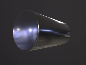 Srebrny cylinder Model 3D