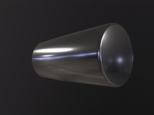 Silver Cylinder Model 3D
