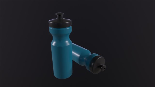 Sport Water Bottle 3D Model .c4d .max .obj .3ds .fbx .stl .blend 