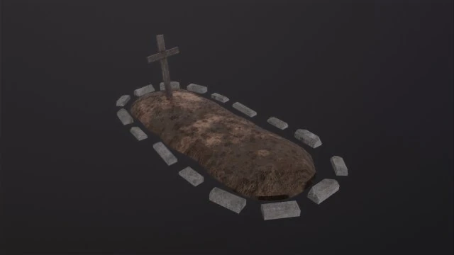 Soil Grave 3D Model .c4d .max .obj .3ds .fbx .stl .blend 