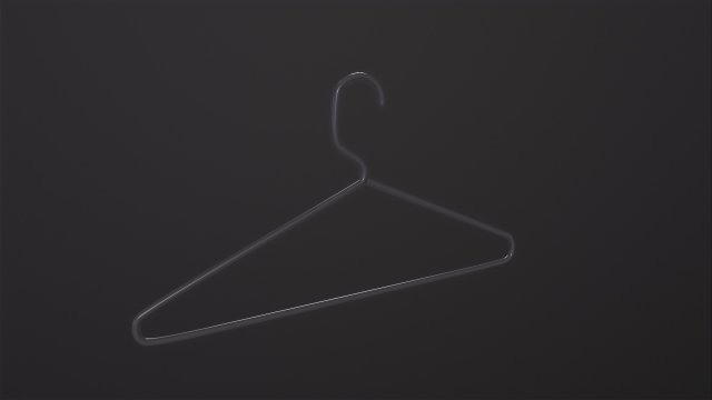Clothes Hanger 3D Model .c4d .max .obj .3ds .fbx .stl .blend 