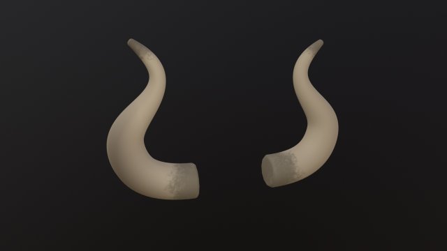 Bull Horn Modèle 3D .c4d .max .obj .3ds .fbx .stl .blend 