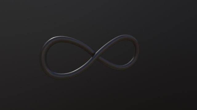 Infinity Symbol 3D Model .c4d .max .obj .3ds .fbx .stl .blend 