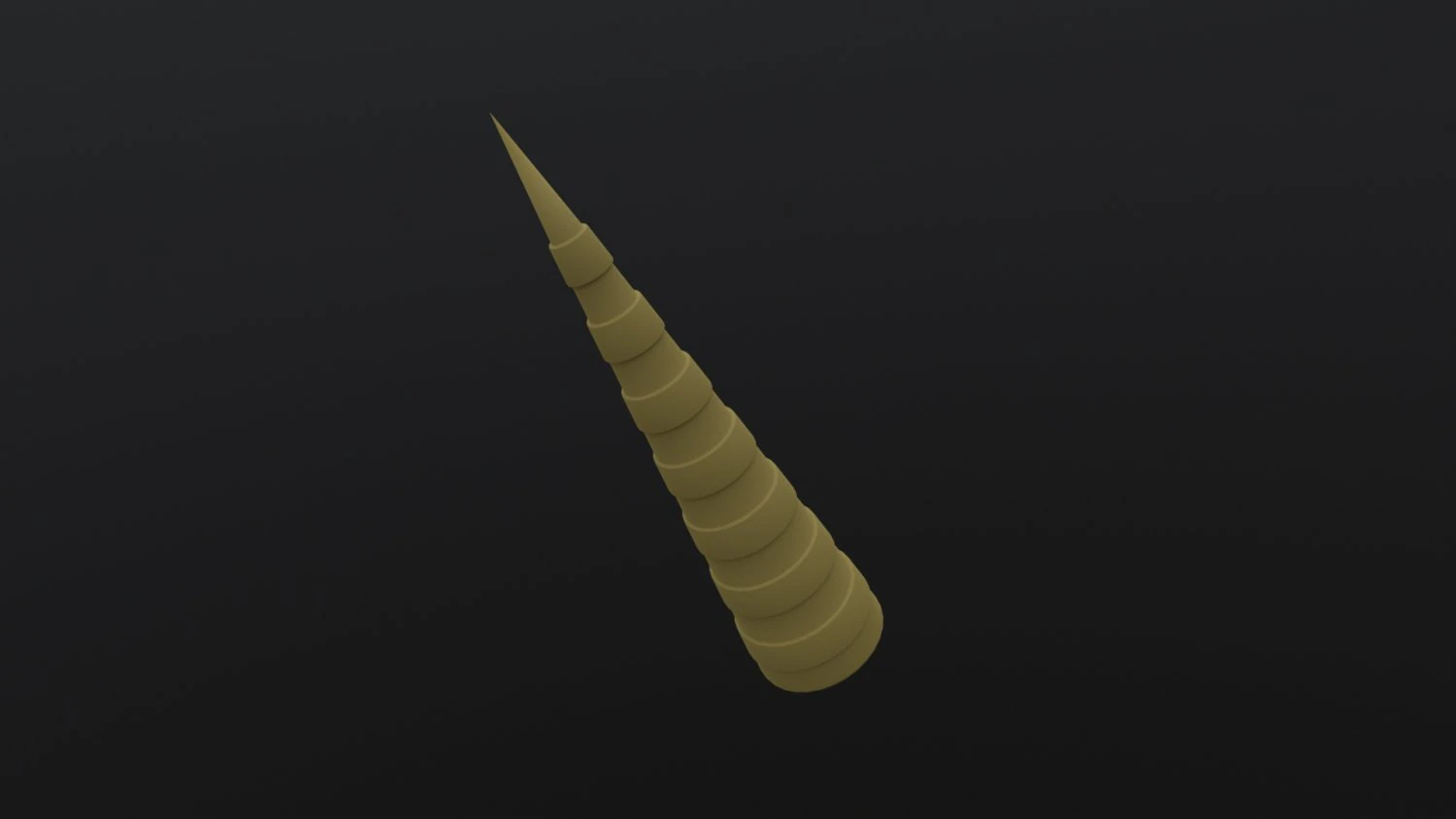 Unicorn Horn 3D Model .c4d .max .obj .3ds .fbx .stl .blend