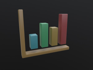 Bar Graph Icon Modèle 3D