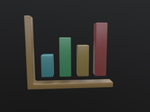 Bar Graph Icon 3D Модель