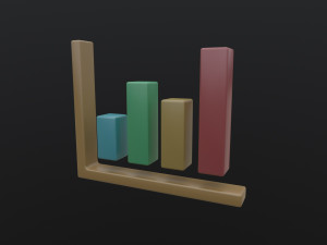 Bar Graph Icon 3D Модель