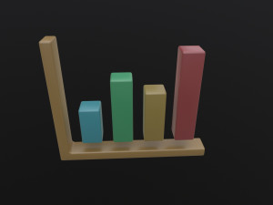 Bar Graph Icon 3D Модель