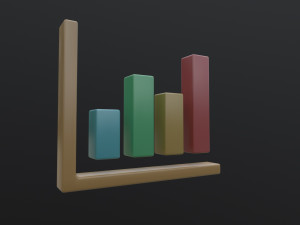Bar Graph Icon 3D Модель