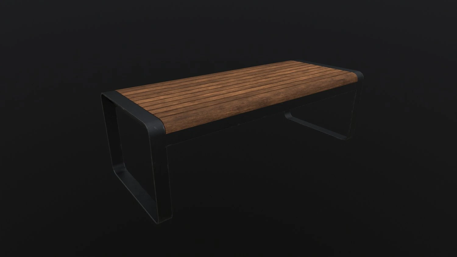 Modern Outdoor Bench 3D Model .c4d .max .obj .3ds .fbx .stl .blend 
