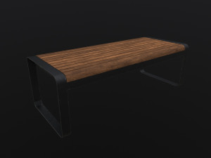 Modern Outdoor Bench 3D Model