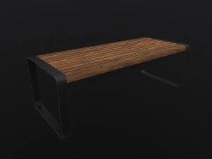 Moderne buitenbank 3D Model