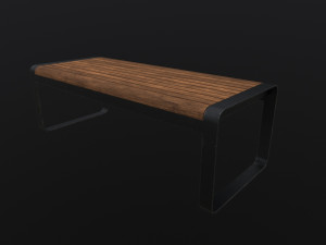 Modern Outdoor Bench Model 3D