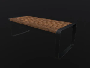 Modern Outdoor Bench 3D Model