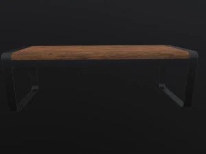 Modern Outdoor Bench 3D Model