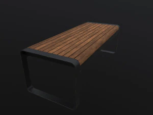 Modern Outdoor Bench 3D Model