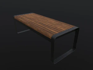 Modern Outdoor Bench 3D Model