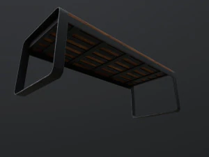 Modern Outdoor Bench 3D Model