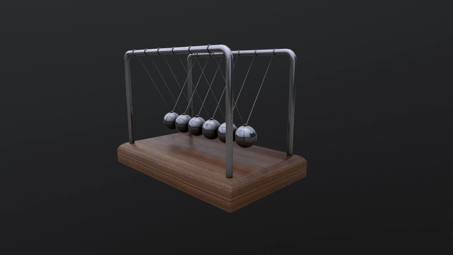 Newtons Cradle 3D Model .c4d .max .obj .3ds .fbx .stl .blend 