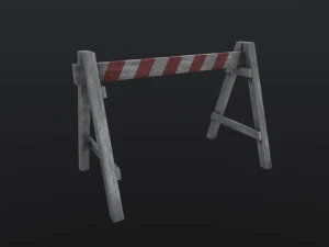 Barricata di legno Modello 3D