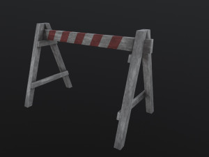 Wood Barricade 3D Model