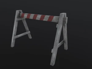 Wood Barricade 3D Model