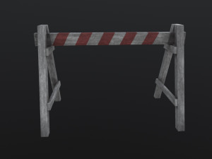 Wood Barricade 3D Model