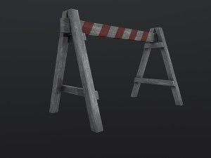Wood Barricade 3D Model