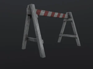 Wood Barricade 3D Model