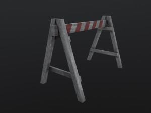 Wood Barricade 3D Model