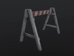 Wood Barricade 3D Model