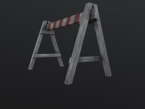 Wood Barricade 3D Model