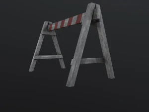 Wood Barricade 3D Model
