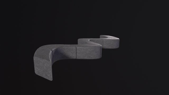 Modern Outdoor Bench 3D 模型 .c4d .max .obj .3ds .fbx .stl .blend 