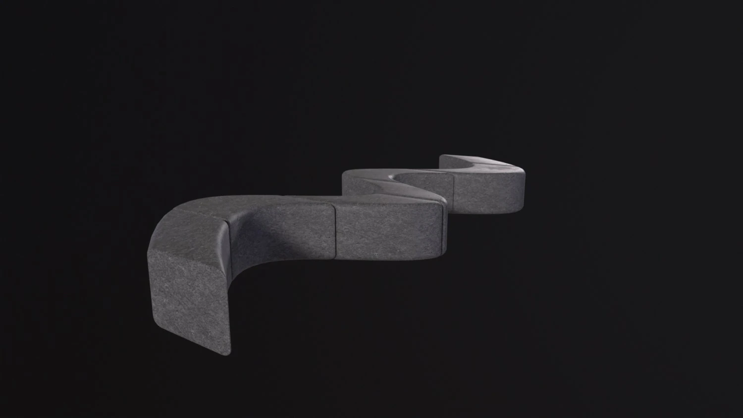 Modern Outdoor Bench 3D Model .c4d .max .obj .3ds .fbx .stl .blend