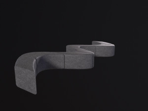 Modern Outdoor Bench 3D Model