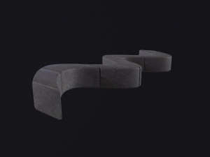 Modern Outdoor Bench 3D Model