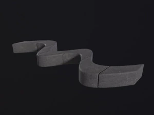 Modern Outdoor Bench 3D Model