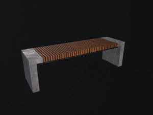 モダンな屋外ベンチ 3Dモデル