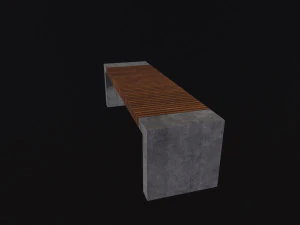 Modern Outdoor Bench 3D Model